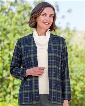 Checked womens tweed blazer